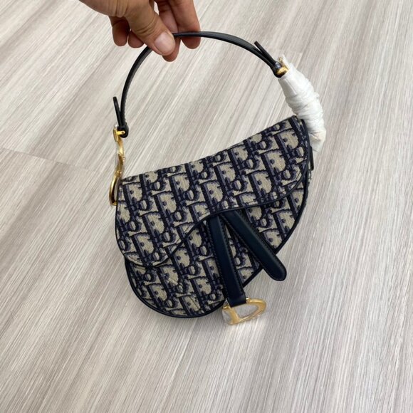 Dior Mini Saddle Bag with Strap - Picture 1 of 8